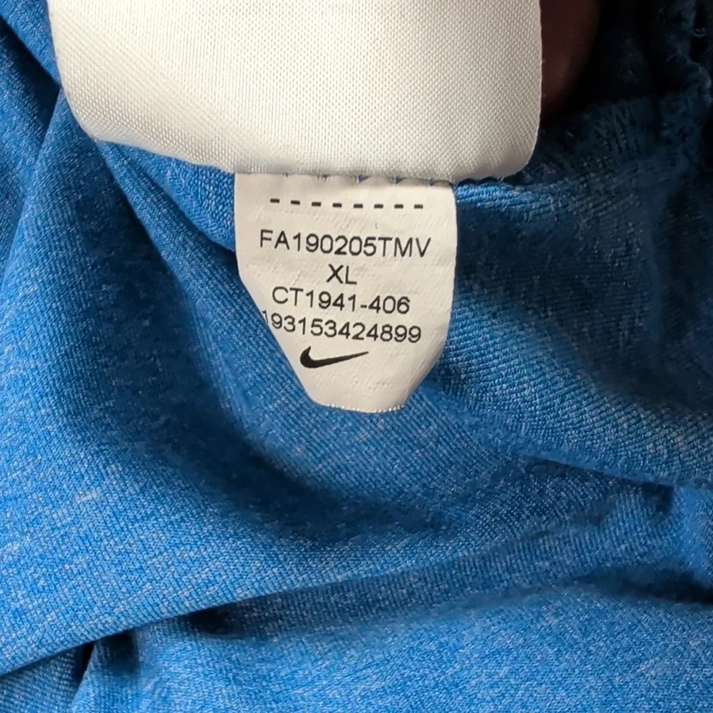 Nike Golf Dri-FIT Blade Collar Polo Shirt Mens XL Blue Heather CT1941-406